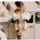 Simple Sheath Mini Short Boho Wedding Dresses Bridal Gowns