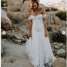 Simple Mermaid Lace Boho Wedding Dresses Bridal Gowns