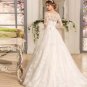 Long Sleeve Vintage Lace Off the Shoulder Wedding Dresses with Beads A Line Cour