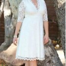 Lace Plus Size Beach Wedding Dresses  Knee Length  Bridal Gowns