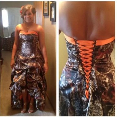 Realtree Camo Wedding Dresses Orange Bridal Gowns