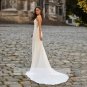 Spaghetti Straps Mermaid Wedding Dresses 2022 V-Neck Lace Appliques Elegant Ivory  Custom