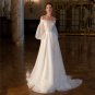 Glitter Boat Neck Wedding Dresses 2022 Puff Sleeves Sequins Lace Off The Shoulder Bridal