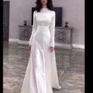 Simple Long Shoulder Wedding Dresses Bridal Gowns