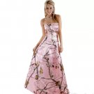 Pink Camo Wedding Dresses with Crystal Beaded Bridal Gowns