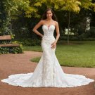 Lace Wedding Dresses Mermaid Bridal Gowns Sweetheart Neckline Plus Size Sweep Train Trumpet Vestidos