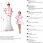 Glamorous A-line Wedding Dresses V-neck Lace Applicants Tulle Bow   Bridal Dress