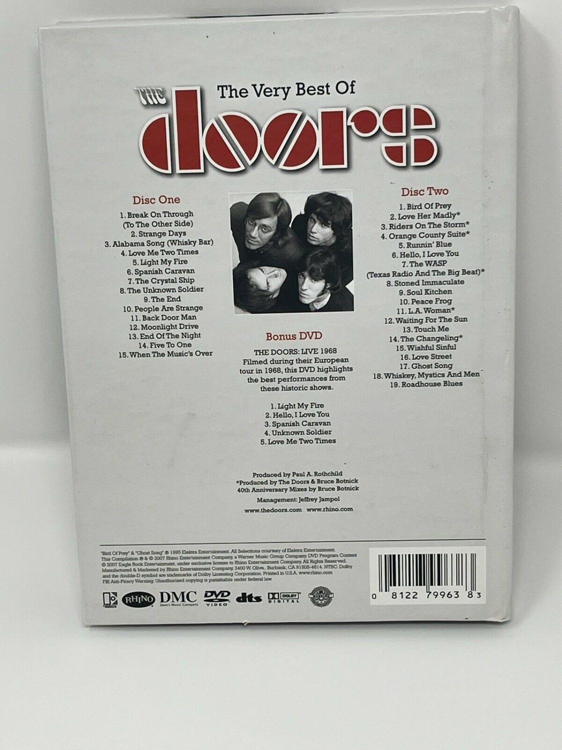 Very Best Of The Doors 40th Anniversary 2-cd 1-dvd Book Limited Ed. Box Set