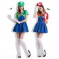 Women Super Mario Luigi Bros Cosplay Skirt Costume Fancy Dress Halloween Outfits