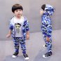 3PCS Baby Kid Toddler Boy Camouflage Hooded Jacket Tops Pants Outfit Clothes Set
