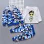 3PCS Baby Kid Toddler Boy Camouflage Hooded Jacket Tops Pants Outfit Clothes Set