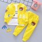 3PCS Baby Kid Toddler Boy Girl Cartoon Bear Jacket Tops Pants Outfit Clothes Set