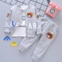 3PCS Baby Kid Toddler Boy Girl Cartoon Bear Jacket Tops Pants Outfit Clothes Set