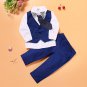 4PCS Baby Kid Toddler Boy Formal Suit Gentleman Costume Party Clothes Set Outfit