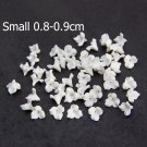 Small white flowers beads polymer clay 0.8-0.9 cm , Сraft flowers making jewelry Small white flowers beads polymer clay 0.8-0.9 cm , Сraft flowers making jewelry