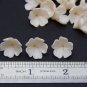Mix Pearl/Beige flowers beads polymer clay 0,6"( 1,5 cm) Floral beads for jewelry