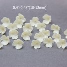 Pearl small flowers beads 0,4"-0,48"(10-12mm), Floral beads with three petals, Supplies beads Pearl small flowers beads 0,4"-0,48"(10-12mm), Floral beads with three petals, Supplies beads