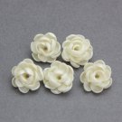Pearl peony beads polymer clay 0,76"-0,8" (1,9-2,0cm), Handmade flower beads supplies for jewelry