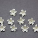 White small flower beads polymer clay making jewelry 0,48"-0,56"(12-14mm), Handmade beads White small flower beads polymer clay making jewelry 0,48"-0,56"(12-14mm), Handmade beads
