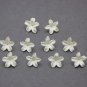 White small flower beads polymer clay making jewelry 0,48"-0,56"(12-14mm), Handmade beads