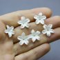 White small flower beads polymer clay making jewelry 0,48"-0,56"(12-14mm), Handmade beads