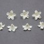White small flower beads polymer clay making jewelry 0,48"-0,56"(12-14mm), Handmade beads
