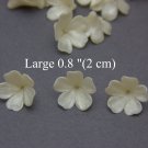 Large Pearl Flowers Beads Five Petals 0,8" ( 2 cm) Craft Flower Beads, Floral beads making jewelry