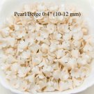 Pearl/ Beige Floral Beads for jewelry 0,4" (10-12 mm ), Craft supplies Jewelry, Mini flowers