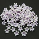 Floral beads Purple inside the flower, white outside the petals 0,48"-0,56"(12-14mm)