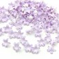 White color inside the flower, Lavander outside the petals, Floral Beads 0,48"-0,56"(12-14mm)