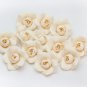 Ivory Roses beads 0,6"-0,8" (1,5-2cm), Flowers ivore color beige shade, Floral beads polymer clay