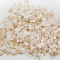 White/ Beige flower Beads 0,4" (10-12 mm ), Beige inside, white at the edges of the petals.
