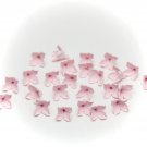 10 pcs Light pink flowers polymer clay beads making jewelry 9-10 mm