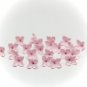 10 pcs Light pink flowers polymer clay beads making jewelry 9-10 mm