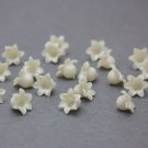 Pearl Lily of the valley beads, White Flower polymer clay  0,36"-0,4" ( 9-10mm) Flowers Supplies