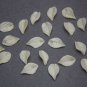 Pearl leaves beads polymer clay( 10 pcs), White leaves beads