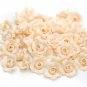 Beige Roses Beads (5pcs) 0,6"-0,8" (1,5-2cm),Floral rose beads polymer clay