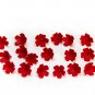 Red flowers polymer clay, RED beads making jewelry, Floral red beads 9-10mm