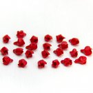 Red floral buds beads polymer clay  9-10mm, RED flowers making jewelry