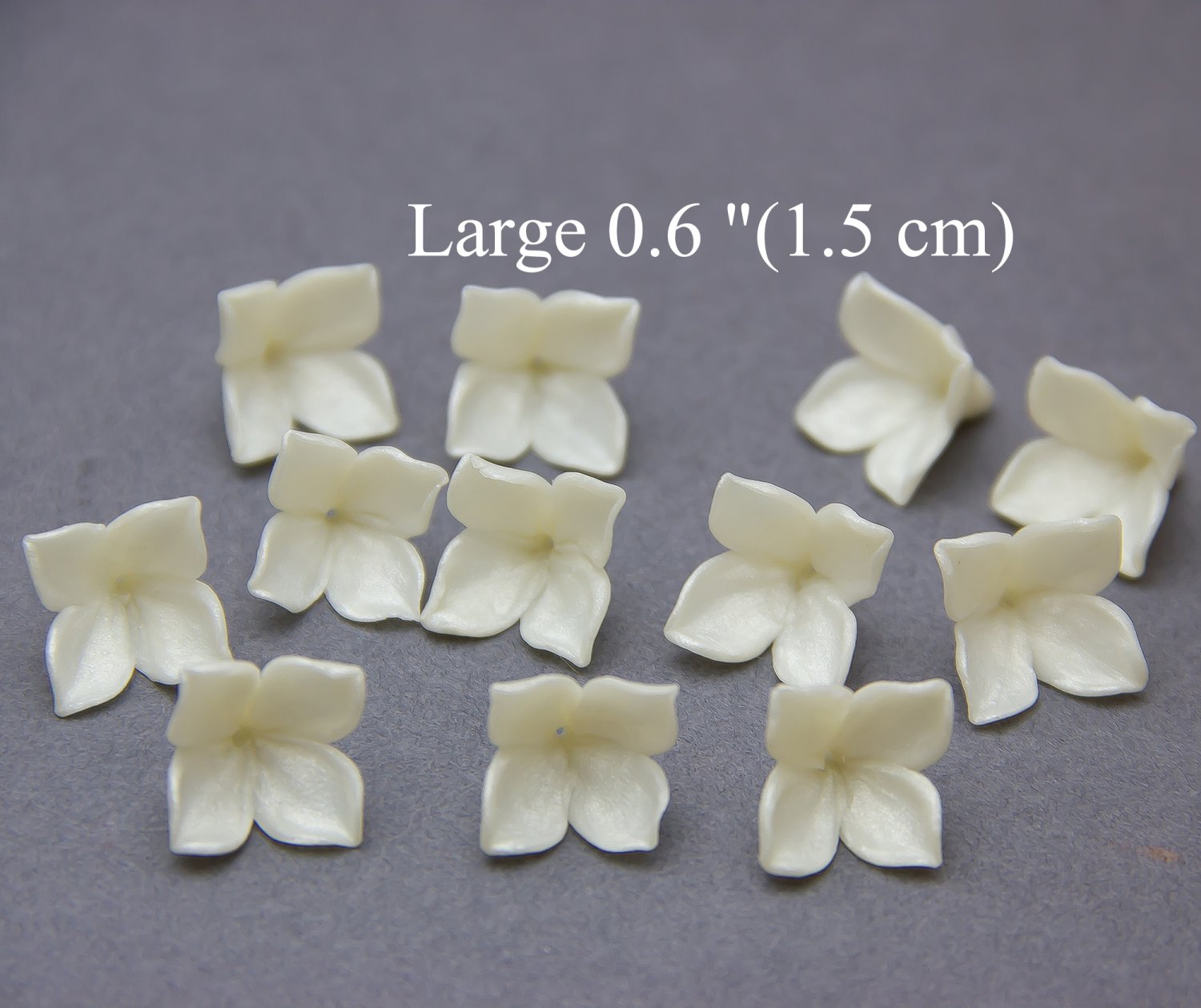 Pearl flowers Beads, Large FLOWERS! 0,6" ( 1,5 cm), Supplies beads Flowers for crafts