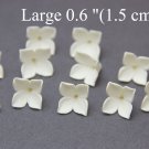 White Large FLOWERS! 0,6" ( 1,5 cm), Supplies beads Flowers for crafts