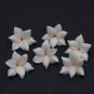 Pearl /Beige Lily flowers Beads Polymer Clay 2-2.5cm,  Lily flowers Supplies handmade beads