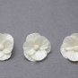 Pearl Flower for jewelry making (Set 3 pcs), Polymer Clay Flower Beads 3 cm