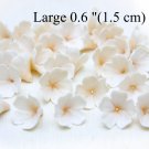 Large White Beige Flowers Beads polymer clay 0,6"( 1,5 cm), Cafts Flowers, Flowers jewelry making Large White Beige Flowers Beads polymer clay 0,6"( 1,5 cm), Cafts Flowers, Flowers jewelry making