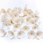 Large White Beige Flowers Beads polymer clay 0,6"( 1,5 cm), Cafts Flowers, Flowers jewelry making