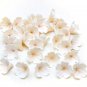 Large White Beige Flowers Beads polymer clay 0,6"( 1,5 cm), Cafts Flowers, Flowers jewelry making