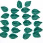 Small Emerald Green Leaves Polymer Clay 0.4"-0.48"(1cm- 1.2cm), Dark Green Leaves Jewelry Making