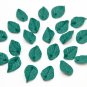 Small Emerald Green Leaves Polymer Clay 0.4"-0.48"(1cm- 1.2cm), Dark Green Leaves Jewelry Making