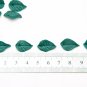 Small Emerald Green Leaves Polymer Clay 0.4"-0.48"(1cm- 1.2cm), Dark Green Leaves Jewelry Making