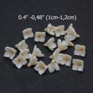 Pearl/ Beige flower Beads 0,4" (10-12 mm ), Beige inside, pearl at the edges of the petals. Pearl/ Beige flower Beads 0,4" (10-12 mm ), Beige inside, pearl at the edges of the petals.
